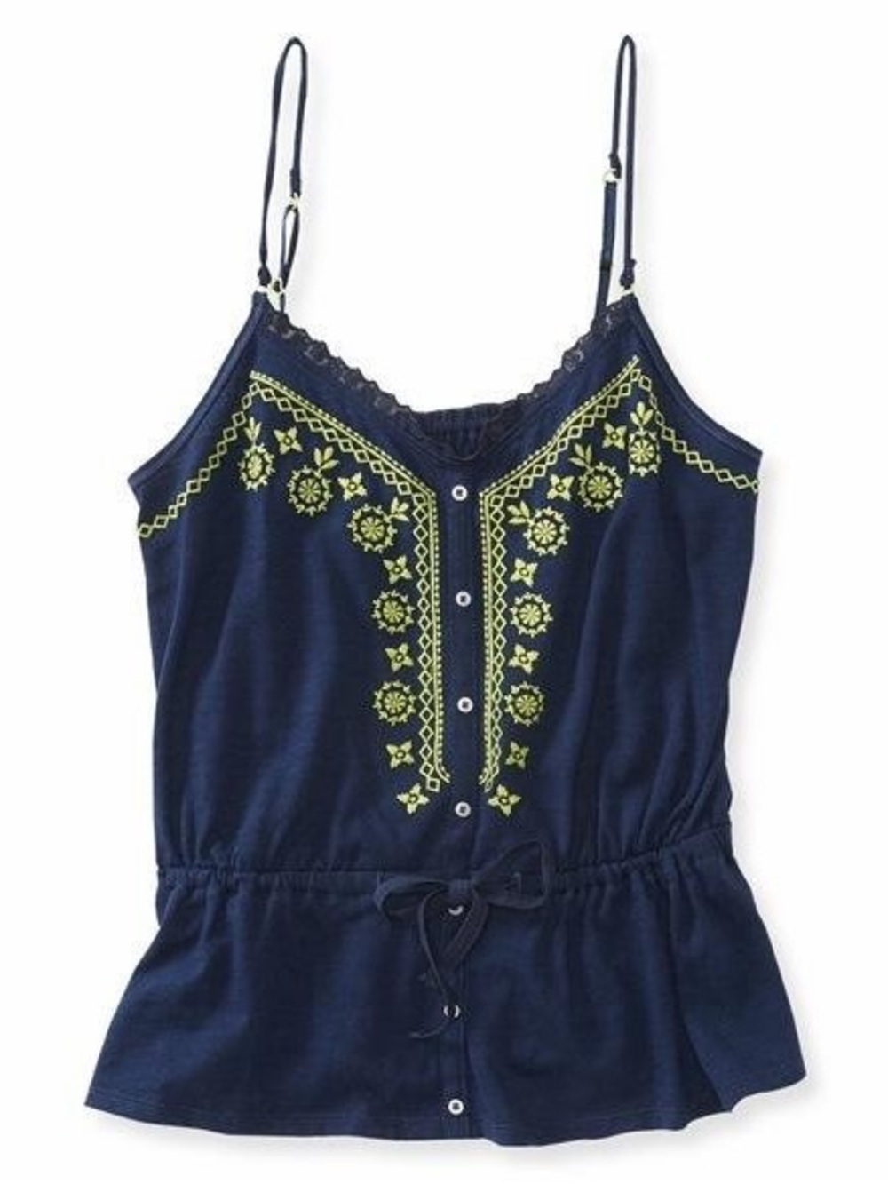 Aeropostale Navy Blue Embroidered Women's Top